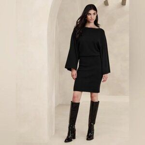 Banana Republic - Black Bethel Merino-Cashmere Sweater Dress